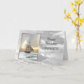 Carte Joyeux Nouvel An Nephew (Fleur jaune)