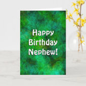 Carte Joyeux Nouvel An Nephew | Bulles vertes (Fleur jaune)