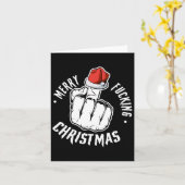 Carte Joyeux Nouvel An Noël Hommes Inappropriés Adulte (Fleur jaune)