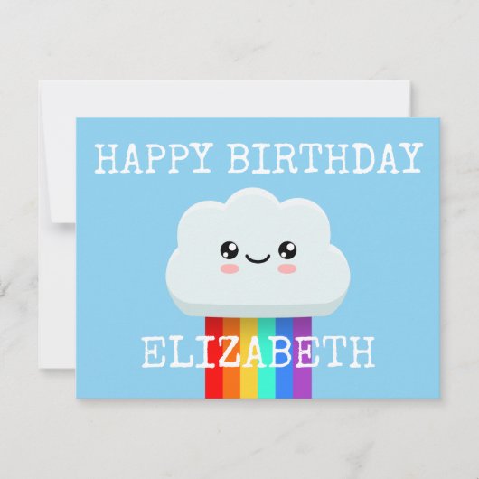 Carte Joyeux nuage d'anniversaire (Devant)