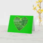 Carte Joyeux O'Birthday avec T-shirts et cadeaux Heart (Fleur jaune)