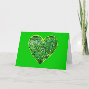 Carte Joyeux O'Birthday avec T-shirts et cadeaux Heart