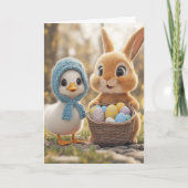 Carte Joyeux oeufs de lapin de Pâques Baby Duckling (Devant)