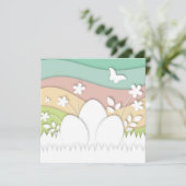 Carte Joyeux oeufs pastel de Pâques (Debout devant)