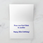 Carte Joyeux oiseau d'anniversaire (Intérieur)