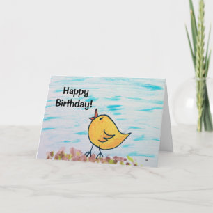 Carte Joyeux oiseau d'anniversaire