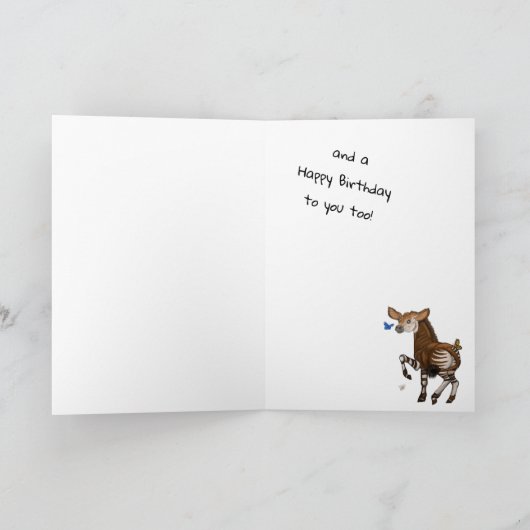 Carte Joyeux Okapi ! (Intérieur)