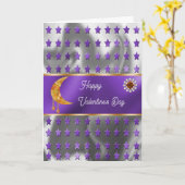 Carte Joyeux Orange de la Saint-Valentin Lune Bijoux & É (Fleur jaune)
