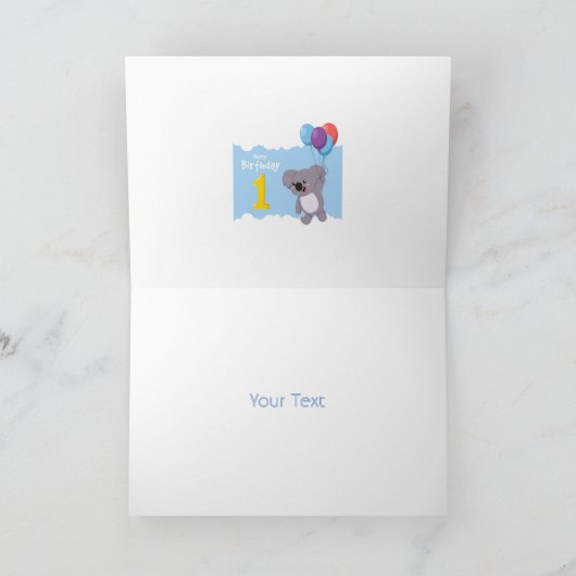 Carte Joyeux Ours d'anniversaire (Intérieur)