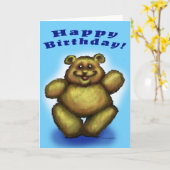 Carte Joyeux Ours De Garçon Anniversaire (Fleur jaune)