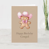 Carte Joyeux pain d'épices fille anniversaire (Devant)