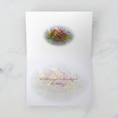 Carte Joyeux panier d'anniversaire de fleurs (Intérieur)