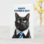 Carte Joyeux Papa à Moustache (Fleur jaune)