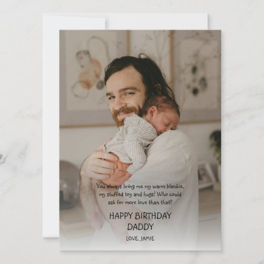 Carte Joyeux papa d'anniversaire de Baby (Devant)