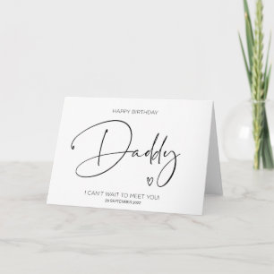 Carte Joyeux papa d'anniversaire de Baby Bump papa à êtr