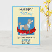 Carte Joyeux papa de chien d'anniversaire de ton chien d (Fleur jaune)