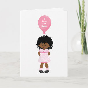 Carte Joyeux Papa - Fille Afro-Américaine