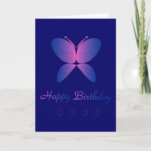 Carte Joyeux papillon d'anniversaire (Devant)