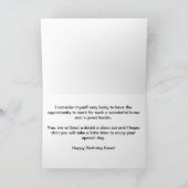 Carte Joyeux papillon floral Boss Birthday (Intérieur)