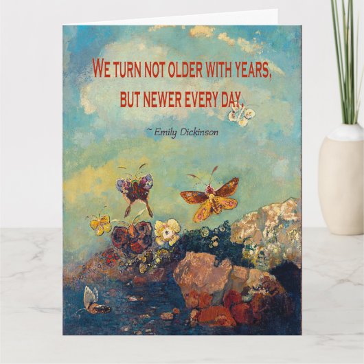 Carte Joyeux papillons d'anniversaire (Devant)