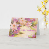 CARTE JOYEUX PAQUE (Fleur jaune)