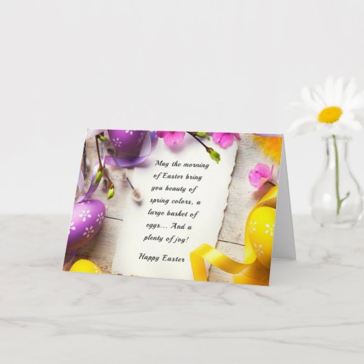 Carte Joyeux Pâques (Petite plante)