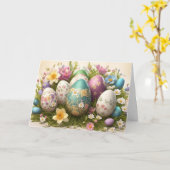 Carte Joyeux Pâques (Fleur jaune)