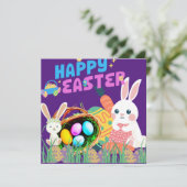 Carte Joyeux Pâques (Debout devant)