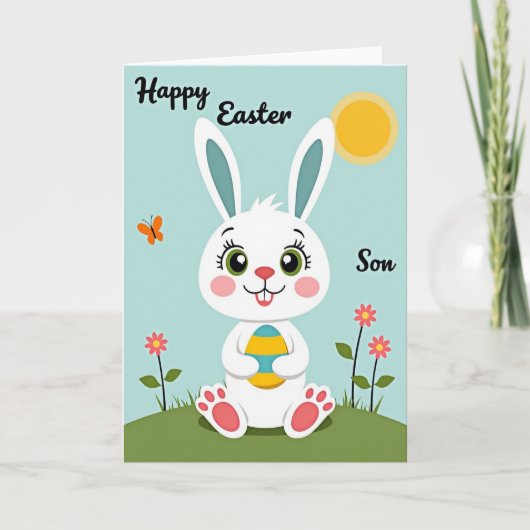Carte Joyeux Pâques à Mon Fils (Devant)