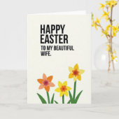 Carte Joyeux Pâques Belle Épouse (Fleur jaune)