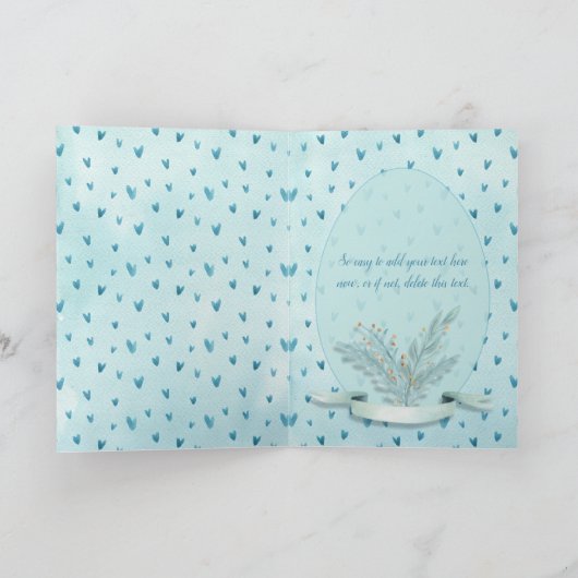 Carte Joyeux Pâques ! Bunny dans l'aquarelle du ballon à (Intérieur)