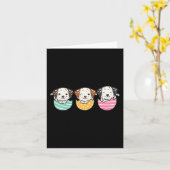 Carte Joyeux Pâques Doux Dalmatien pour Pâques avec hâte (Fleur jaune)