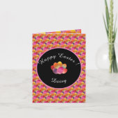 Carte Joyeux Pâques Gradient Ressort Couleurs Motif (Devant)