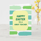 Carte Joyeux Pâques Grand Professeur (Fleur jaune)