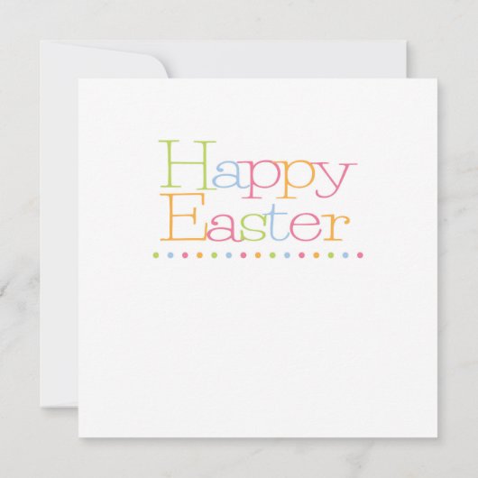 Carte Joyeux Pâques, illustration colorée, (Dos)