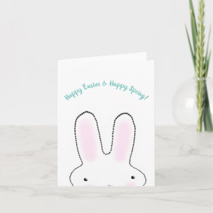 Carte Joyeux Pâques Joyeux Printemps mignon Bunny de Pâq
