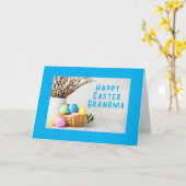 CARTE JOYEUX PÂQUES **MÈRE GRAND** (Fleur jaune)