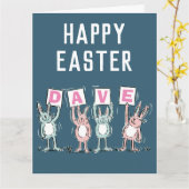 Carte Joyeux Pâques Nom 4 Lettres (Fleur jaune)