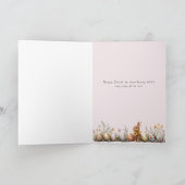 Carte Joyeux Pâques Panier Oeufs de lapin Fleurs (Intérieur)