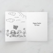 Carte Joyeux Pâques Photo personnalisée Lapin de Pâques (Intérieur)