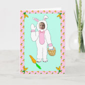 Carte Joyeux Pâques Photo personnalisée Lapin de Pâques (Devant)