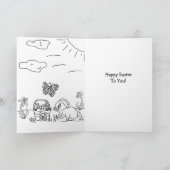 Carte Joyeux Pâques Photo personnalisée Lapin de Pâques (Intérieur)