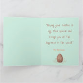 Carte Joyeux Pâques vert clair aquarelle personnalisable (Intérieur)