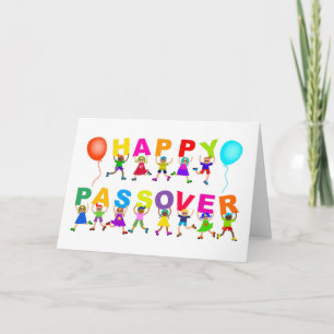 Carte Joyeux Passover mignon Cartoon Diverse Kids Texte