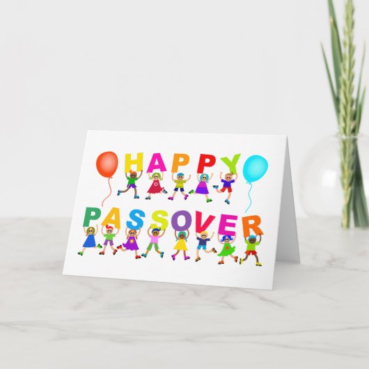 Carte Joyeux Passover mignon Cartoon Diverse Kids Texte (Devant)