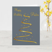 Carte Joyeux Pasteur d'anniversaire (Fleur jaune)