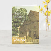 Carte Joyeux Pasteur d'anniversaire (Fleur jaune)