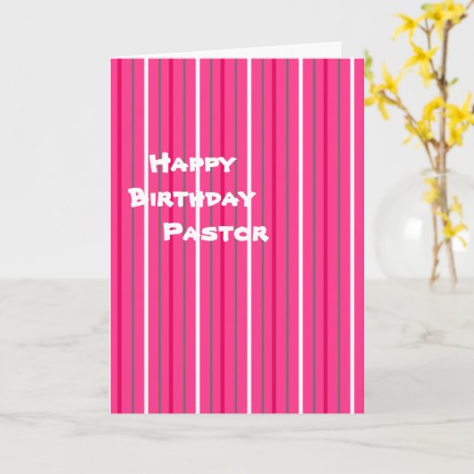 Carte Joyeux Pasteur d'anniversaire (Fleur jaune)