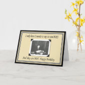 Carte Joyeux patron d'anniversaire (Fleur jaune)