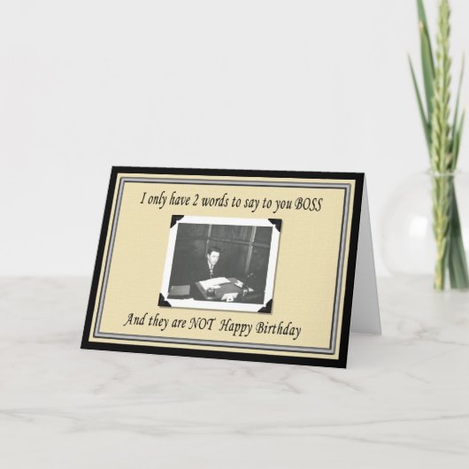 Carte Joyeux patron d'anniversaire (Devant)